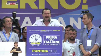 Salvini a Pontida: "Nostro obiettivo è cambiare Europa"