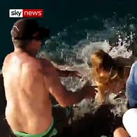 Shark pulls woman overboard by biting finger