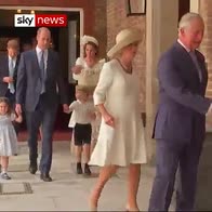 Royal Family arrives at christening