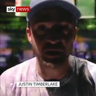 Timberlake showing England game at gig