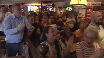 England fans celebrate Tripper goal!