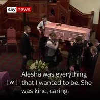 Alesha uncle breaks down during eulogy