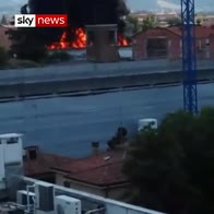 Fireball on Italian motorway