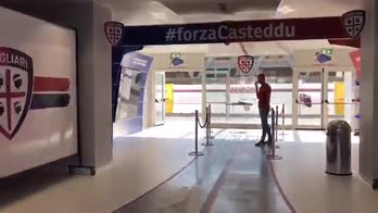 L'Atletico Ã¨ a Cagliari: il tour della Sardegna Arena