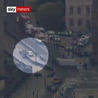 Westminster crash scene from above