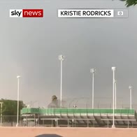 Lightning strikes Arizona during dust storm