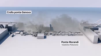 Crollo ponte Genova, la ricostruzione grafica
