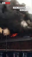 Fire above Primark in Belfast
