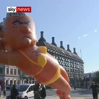 Sadiq Khan blimp launches in Westminster