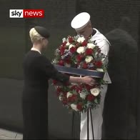 John McCain widow lays wreath