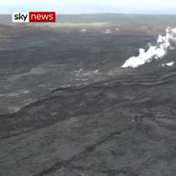 Aerial video captures volcano damage