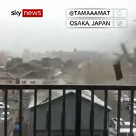 Typhoon rips roof off