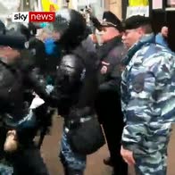 Dozens detained by police in Russia