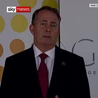 Liam Fox gives support to PM's Brexit plan