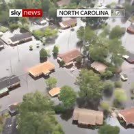 N Carolina storm damage seen from above