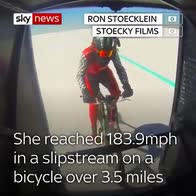 New record for cycling in a slipstream