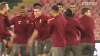 Liverpool's funny Napoli warm-up