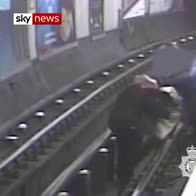 Moment man, 91, was pushed onto train tracks