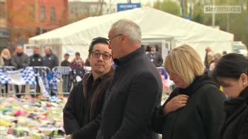 Ranieri visits Vichai memorial