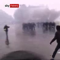 Paris protesters hit with tear gas and water