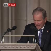 Bush's tears as he eulogises his father