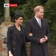 Watch the Royal Family leave church service