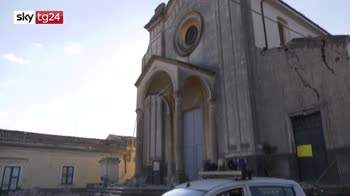 Terremoto Catania, colpita la statua di Sant'Emidio a Pennisi