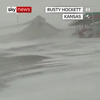 Blizzard brings huge snow drifts to Kansas