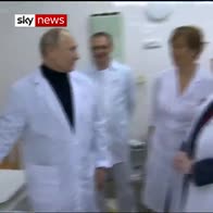 Putin visits victims of the gas blast
