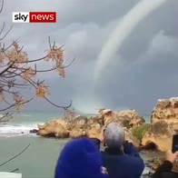 Spectacular waterspout seen off Cyprus coast