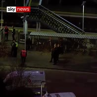 Forensics team investigating train stabbing