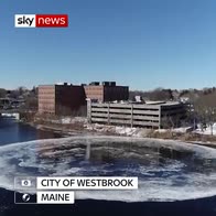 Circular currents cause giant spinning ice disc