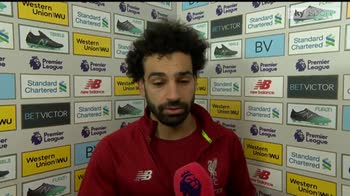 Salah reacts to 50th PL goal
