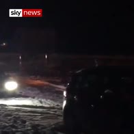 Drivers trapped by snow in Cornwall