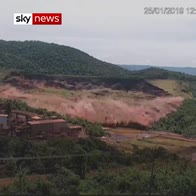 Incredible new footage of dam bursting in Brazil