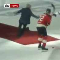 Oops! Mourinho takes a tumble on the ice