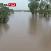 Drone footage captures devastating flooding
