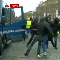 FIres and teargas as Paris protests continue