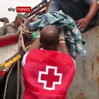 Mozambique survivors arrive at rescue centre