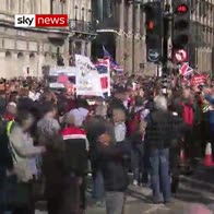 Pro-Brexit protesters march through London