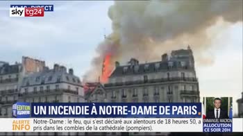 Incendio in corso alla cattedrale di Notre-Dame