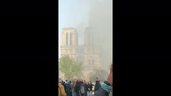 Le fiamme a Notre-Dame, simbolo della Francia