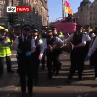 Climate protest boat removed from Oxford Circus