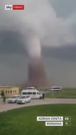 Tornado rips across Romania