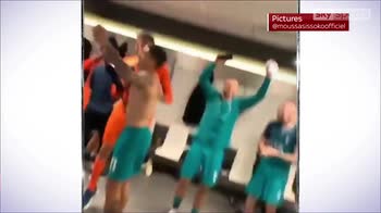 Spurs' jubilant changing room celebrations!