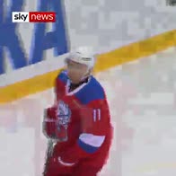 Putin falls during ice hockey victory lap