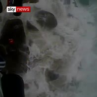 Dramatic coast guard rescue of tourists