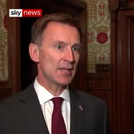 Jeremy Hunt 'very concerned about Hong Kong'