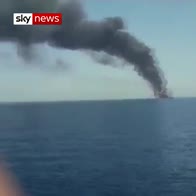 Thick smoke billows from tanker after attack