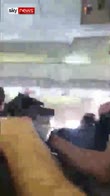 Attendant hits ceiling on turbulent flight